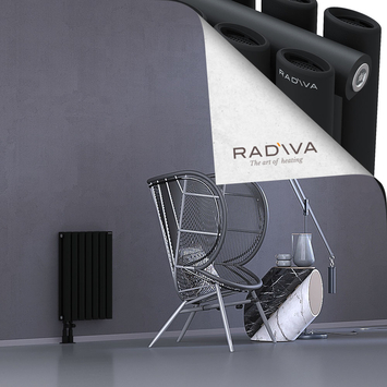 Tano Aluminium Radiator 600x398 Black Bottom Left 50mm