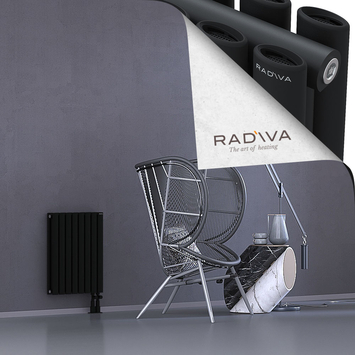 Tano Aluminium Radiator 600x456 Black Bottom Right 50mm