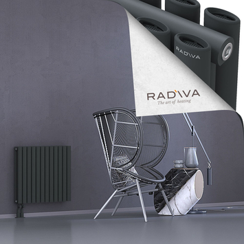 Tano Aluminium Radiator 600x688 Dark Anthracite Bottom Left 50mm