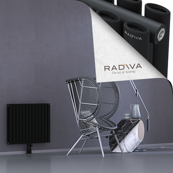 Tano Aluminium Radiator 600x746 Black Bottom Middle 50mm