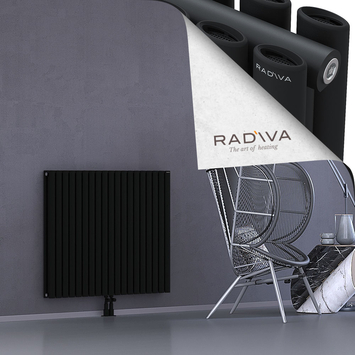 Tano Aluminium Radiator 900x1094 Black Bottom Middle 50mm