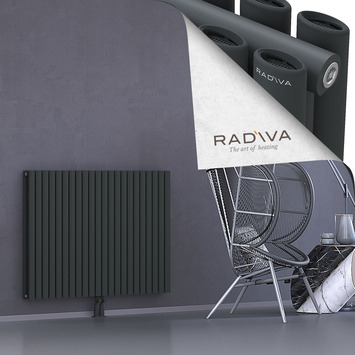 Tano Aluminium Radiator 900x1268 Dark Anthracite Bottom Middle 50mm