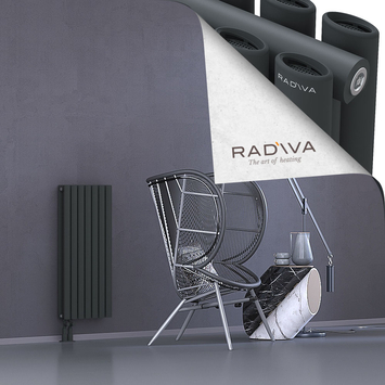 Tano Aluminium Radiator 900x398 Dark Anthracite Bottom Left 50mm