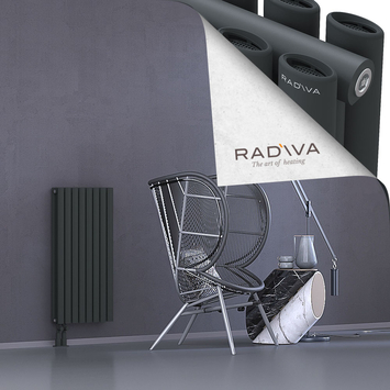 Tano Aluminium Radiator 900x456 Dark Anthracite Bottom Left 50mm