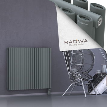 Tano Alüminyum Radyatör 1000x1268 Antrasit Alt Sağ 50mm