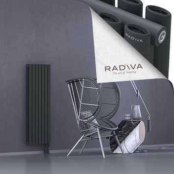 Tano Alüminyum Radyatör 1200x398 Koyu Antrasit Alt Sağ 50mm