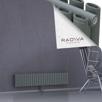 Tano Alüminyum Radyatör 300x1674 Antrasit Alt Orta 50mm
