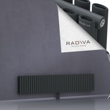 Tano Alüminyum Radyatör 400x2196 Koyu Antrasit Alt Orta 50mm