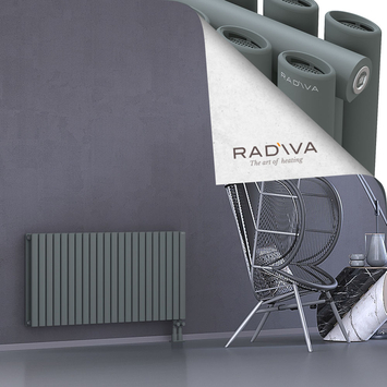 Tano Alüminyum Radyatör 600x1268 Antrasit Alt Sağ 50mm