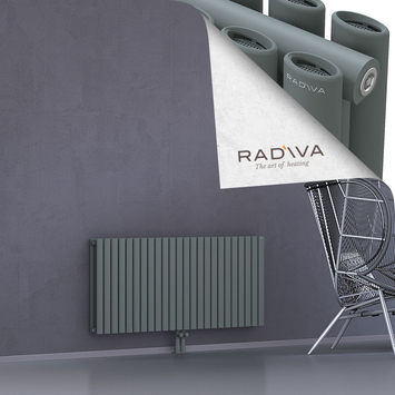 Tano Alüminyum Radyatör 600x1384 Antrasit Alt Orta 50mm