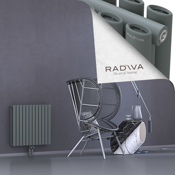 Tano Alüminyum Radyatör 600x688 Antrasit Alt Orta 50mm