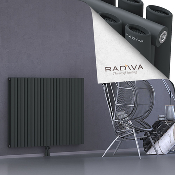 Tano Radiateur En Aluminium 1000x1326 Anthracite Foncé Bas Milieu 50mm