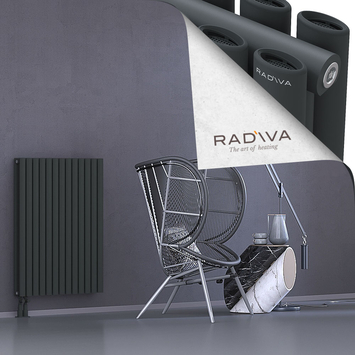 Tano Radiateur En Aluminium 1000x746 Anthracite Foncé Bas à gauche 50mm