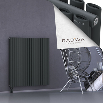 Tano Radiateur En Aluminium 1200x1210 Anthracite Foncé Bas à gauche 50mm
