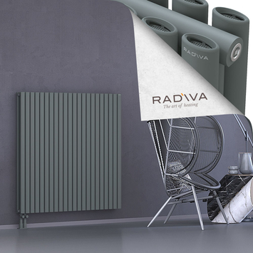 Tano Radiateur En Aluminium 1200x1268 Anthracite Bas à gauche 50mm
