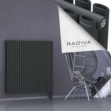 Tano Radiateur En Aluminium 1200x1326 Anthracite Foncé Bas à droite 50mm
