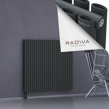 Tano Radiateur En Aluminium 1200x1442 Anthracite Foncé Bas à gauche 50mm