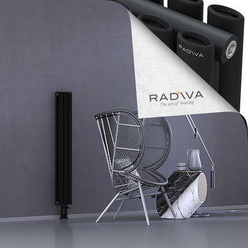 Tano Radiateur En Aluminium 1200x166 Noir Bas Milieu 50mm