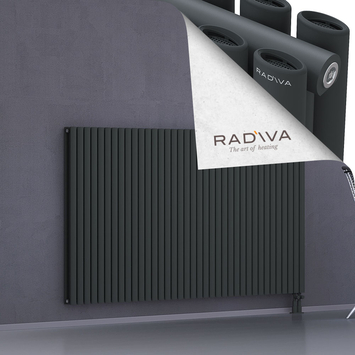 Tano Radiateur En Aluminium 1200x2138 Anthracite Foncé Bas à droite 50mm
