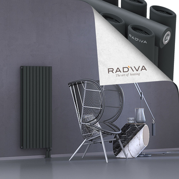 Tano Radiateur En Aluminium 1200x514 Anthracite Foncé Bas à droite 50mm