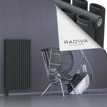 Tano Radiateur En Aluminium 1200x746 Anthracite Foncé Bas à gauche 50mm