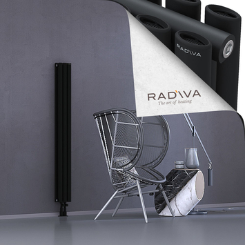 Tano Radiateur En Aluminium 1500x166 Noir Bas Milieu 50mm