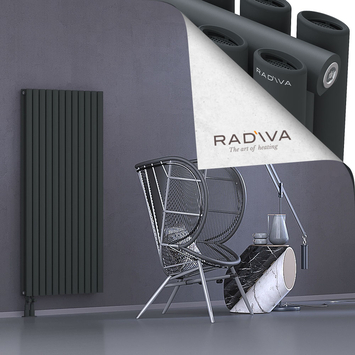 Tano Radiateur En Aluminium 1500x688 Anthracite Foncé Bas à gauche 50mm