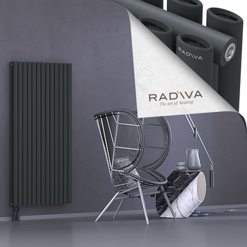 Tano Radiateur En Aluminium 1500x746 Anthracite Foncé Bas à gauche 50mm