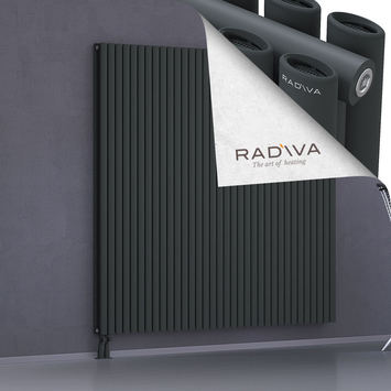 Tano Radiateur En Aluminium 1800x1964 Anthracite Foncé Bas à gauche 50mm