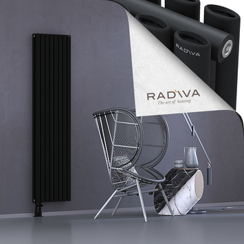 Tano Radiateur En Aluminium 1800x456 Noir Bas à gauche 50mm