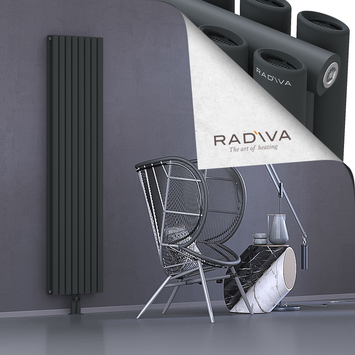 Tano Radiateur En Aluminium 1900x456 Anthracite Foncé Bas Milieu 50mm