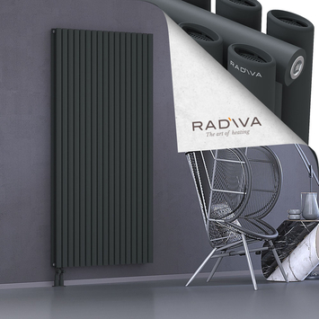 Tano Radiateur En Aluminium 1900x978 Anthracite Foncé Bas à gauche 50mm