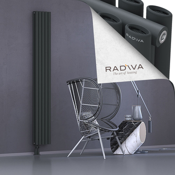 Tano Radiateur En Aluminium 2000x282 Anthracite Foncé Bas à gauche 50mm