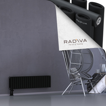 Tano Radiateur En Aluminium 300x1210 Noir Bas à gauche 50mm