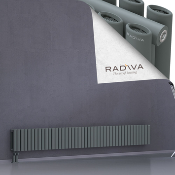 Tano Radiateur En Aluminium 300x2486 Anthracite Bas à gauche 50mm