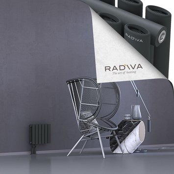 Tano Radiateur En Aluminium 300x340 Anthracite Foncé Bas à gauche 50mm