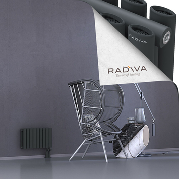 Tano Radiateur En Aluminium 300x514 Anthracite Foncé Bas à droite 50mm