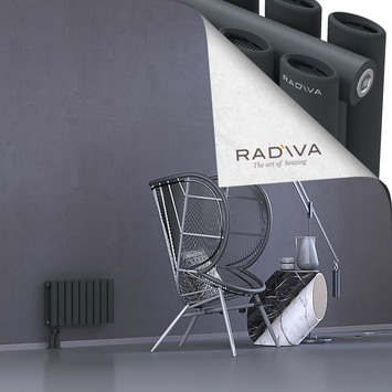 Tano Radiateur En Aluminium 300x514 Anthracite Foncé Bas à gauche 50mm