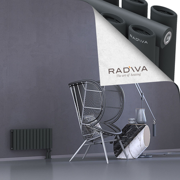 Tano Radiateur En Aluminium 300x688 Anthracite Foncé Bas à droite 50mm