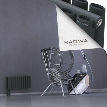 Tano Radiateur En Aluminium 300x688 Anthracite Foncé Bas à gauche 50mm