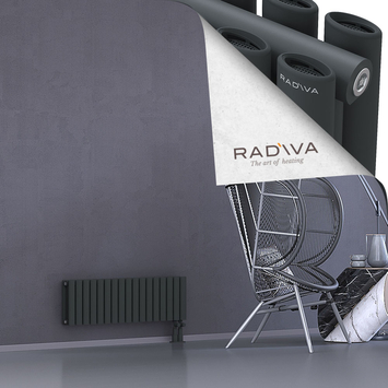 Tano Radiateur En Aluminium 300x978 Anthracite Foncé Bas à droite 50mm