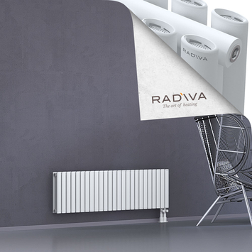 Tano Radiateur En Aluminium 400x1442 Blanc Bas à droite 50mm