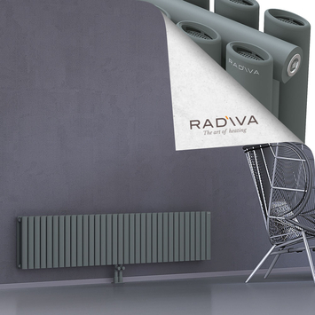 Tano Radiateur En Aluminium 400x1906 Anthracite Bas Milieu 50mm