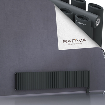 Tano Radiateur En Aluminium 400x2254 Anthracite Foncé Bas à droite 50mm
