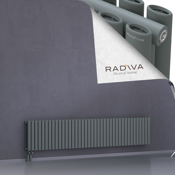 Tano Radiateur En Aluminium 400x2254 Anthracite Bas à gauche 50mm