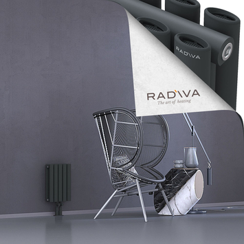 Tano Radiateur En Aluminium 400x282 Anthracite Foncé Bas Milieu 50mm