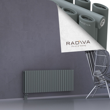 Tano Radiateur En Aluminium 500x1442 Anthracite Bas à gauche 50mm