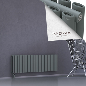 Tano Radiateur En Aluminium 500x1674 Anthracite Bas à gauche 50mm