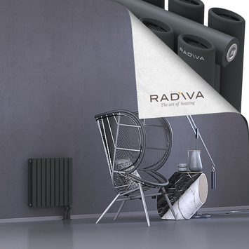 Tano Radiateur En Aluminium 500x514 Anthracite Foncé Bas à droite 50mm