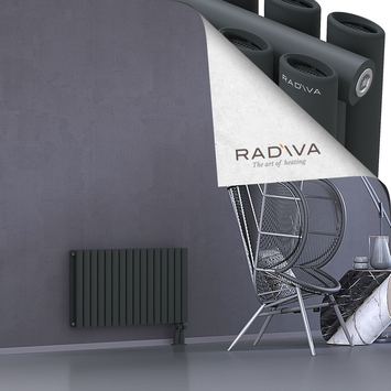 Tano Radiateur En Aluminium 500x920 Anthracite Foncé Bas à droite 50mm